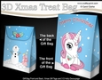 3D Christmas Gift Bag Mini Kit - Cute Little Unicorn Sparkle