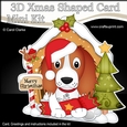 3D Shaped Christmas Kennel Card Kit - Little Springer Spaniel Dog