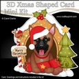 3D Shaped Christmas Kennel Card Kit - Little German Shepherd Dog