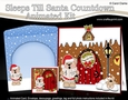 3D Animated Sleeps Till Santa Christmas Gingerbread House Countdown Card Kit - Livvy Bear