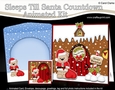 3D Animated Sleeps Till Santa Christmas Gingerbread House Countdown Card Kit - Livvy Bear