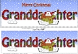 Large DL Merry Christmas GRANDDAUGHTER 3D decoupage with Snowman Rio