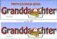 Large DL Merry Christmas GREAT GRANDDAUGHTER 3D decoupage with Snowman Rio