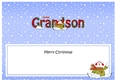Large DL Merry Christmas GREAT GRANDSON insert with Snowman Rio