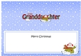 Large DL Merry Christmas GREAT GRANDDAUGHTER insert with Snowman Rio