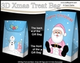 3D Christmas Gift Bag Mini Kit - Santa is having a Snowball Fight