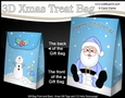 3D Christmas Gift Bag Mini Kit - Santa is having a Snowball Fight