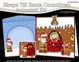3D Animated Sleeps Till Santa Christmas Gingerbread House Countdown Card Kit - Bobbin Robin