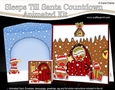 3D Animated Sleeps Till Santa Christmas Gingerbread House Countdown Card Kit - Bobbin Robin