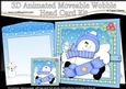 3D Animated Christmas Moveable Wobble Head Card - Snowman Rio has an Xmas Cracker