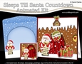 3D Animated Sleeps Till Santa Christmas Gingerbread House Countdown Card Kit - Santa is checking his List!