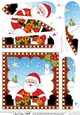 Christmas Santa Fan Pyramage Topper