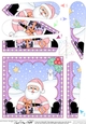 Christmas Santa Fan Pyramage Topper