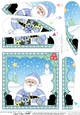 Christmas Santa Fan Pyramage Topper