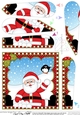 Christmas Santa Fan Pyramage Topper