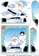 Christmas Santa Fan Pyramage Topper