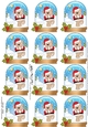 Christmas Teddy Snow Globe Gift Tags