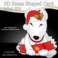 3D Shaped Christmas Card Kit - Little English Bull Dog Terrier