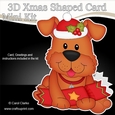 3D Shaped Christmas Card Kit - Little Rusty Dog