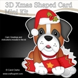 3D Shaped Christmas Card Kit - Little Boxer Dog