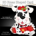 3D Shaped Christmas Card Kit - Little Spotty Dog