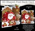 3D Shaped No-Hole Fold Back Christmas Card Mini Kit - Santa has a Sack of Presents