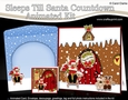 3D Animated Sleeps Till Santa Christmas Gingerbread House Countdown Card Kit - Rudolph