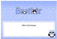 Large DL Merry Christmas BROTHER insert with Penguins