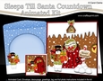 3D Animated Sleeps Till Santa Christmas Gingerbread House Countdown Card Kit - Snowman Rio
