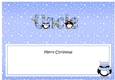 Large DL Merry Christmas UNCLE insert with Penguins