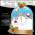 3D Shaped Christmas Snow Globe Card Kit - Snowball Sam