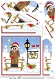 Army Boy is at the North Pole Christmas Fan Pyramage Topper