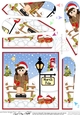 Army Girl is at the North Pole Christmas Fan Pyramage Topper