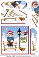 Brandy Man is at the North Pole Christmas Fan Pyramage Topper