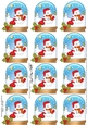 Christmas Snowman Oli Snow Globe Gift Tags