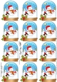 Christmas Snowman Oli Snow Globe Gift Tags