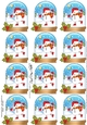 Christmas Snowman Oli Snow Globe Gift Tags