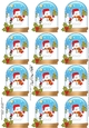 Christmas Snowman Oli Snow Globe Gift Tags