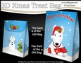 3D Christmas Gift Bag Mini Kit - Little English Bull Terrier Dog