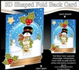 Christmas 3D Shaped No-Hole Fold Back Mini Kit - Snowman Rio wants it to Snow