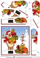 Christmas Rudolph is at the North Pole Fan Pyramage Topper