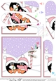 Christmas Penguins are at the North Pole Fan Pyramage Topper