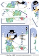Christmas Penguin is at the North Pole Fan Pyramage Topper