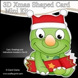 3D Shaped Christmas Card Kit - Cute Little Tyr Dino