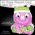 3D Shaped Christmas Card Kit - Cute Little Tyr Dino