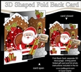 3D Shaped No-Hole Fold Back Christmas Card Mini Kit - Santa has a Sack of Presents