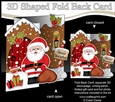 3D Shaped No-Hole Fold Back Christmas Card Mini Kit - Santa has a Sack of Presents