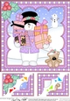 Christmas Snowman Rio 8 x 8 Scalloped Corner Topper
