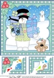 Christmas Snowman Rio 8 x 8 Scalloped Corner Topper
