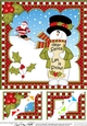 Christmas Snowman Rio 8 x 8 Scalloped Corner Topper